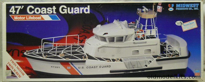Midwest 47' Coast Guard Lifeboat - 30 Inch Long RC Ship, 986 plastic model kit